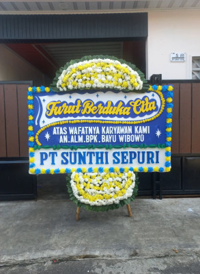 Papan Bunga Duka di Karangroto